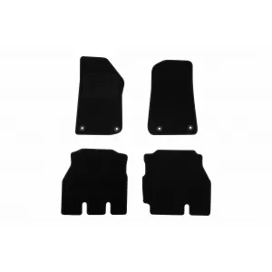 Textile floor mats by Rigum suitable for Jeep Wrangler after 2018, set of 4 pieces, black