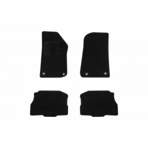 Textile floor mats by Rigum suitable for Jeep Wrangler 4XE PHEV after 2021, set of 4 pieces, black