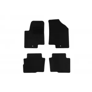 Textile floor mats by Rigum suitable for Kia Soul 2009-2010, set of 4 pieces, black