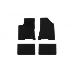 Textile floor mats by Rigum suitable for Lada Vesta after 2015, set of 4 pieces, black