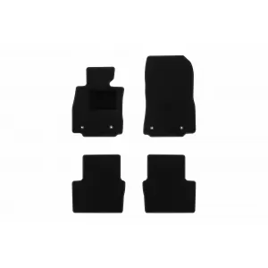 Textile floor mats by Rigum suitable for Mazda 2 2015-2020, set of 4 pieces, black