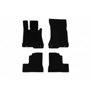 Mochete textile de la Rigum potrivite pentru Mercedes S class W221 2005-2013 cu ampatament scurt, set de 4 bucăți, negru