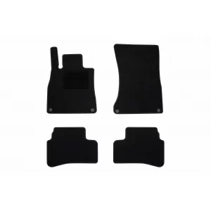 Mochete textile de la Rigum potrivite pentru Mercedes S class W222 2013-2020 cu ampatament scurt, set de 4 bucăți, negru