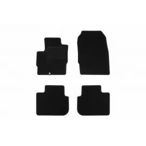 Textile floor mats by Rigum suitable for Mitsubishi Colt 2004-2012 3 doors, set of 4 pieces, black