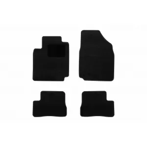 Textile floor mats by Rigum suitable for Nissan Micra 2003-2010, set of 4 pieces, black
