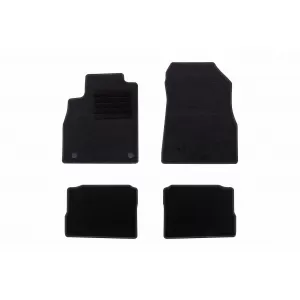 Textile floor mats by Rigum suitable for Nissan Micra after 2017, set of 4 pieces, black