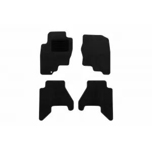 Textile floor mats by Rigum suitable for Nissan Navara 2005-2010, set of 4 pieces, black