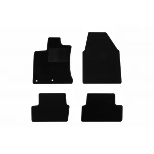 Textile floor mats by Rigum suitable for Nissan Qashqai 2007-2014, set of 4 pieces, black
