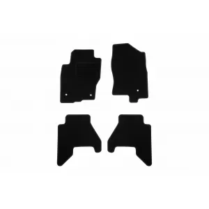 Textile floor mats by Rigum suitable for Nissan Navara 2010-2016, set of 4 pieces, black