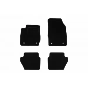 Textile floor mats by Rigum suitable for Ford Fiesta 2011-2017, set of 4 pieces, black