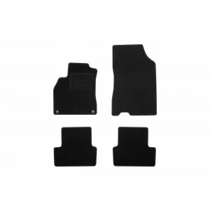 Textile floor mats by Rigum suitable for Renault Fluence 2010-2015, set of 4 pieces, black