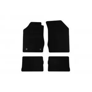 Textile floor mats by Rigum suitable for Renault Clio 2005-2012, set of 4 pieces, black