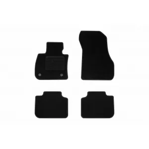 Textile floor mats by Rigum suitable for BMW X1 F48 after 2015, set of 4 pieces, black