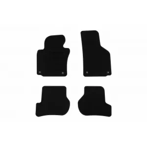 Textile floor mats by Rigum suitable for Seat Leon 2006-2009, set of 4 pieces, black