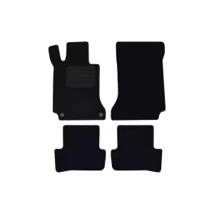Textile floor mats by Rigum suitable for Mercedes C class W204 2007-2014, set of 4 pieces, black