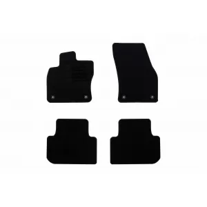 Textile floor mats by Rigum suitable for Volkswagen Tiguan after 2016, set of 4 pieces, black