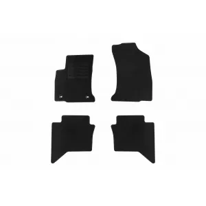 Mochete textile de la Rigum potrivite pentru Toyota Hilux după 2016, cu cabină dublă, set de 4 piese, negru