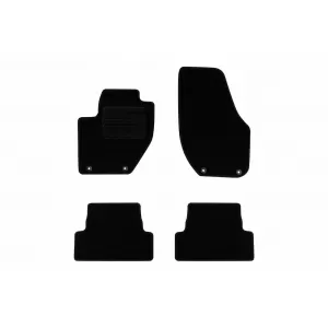 Textile floor mats by Rigum suitable for Volvo V40 2012-2019, set of 4 pieces, black