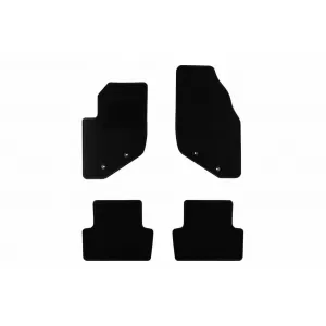 Textile floor mats by Rigum suitable for Volvo V70 2001-2008, set of 4 pieces, black