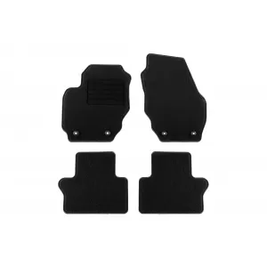 Textile floor mats by Rigum suitable for Volvo V70 2008-2016, set of 4 pieces, black
