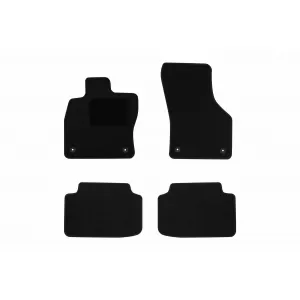 Textile floor mats by Rigum suitable for Skoda Octavia 2013-2019, set of 4 pieces, black