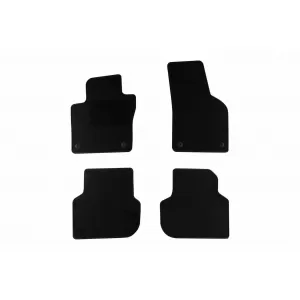 Textile floor mats by Rigum suitable for Volkswagen Jetta 2010-2018, set of 4 pieces, black