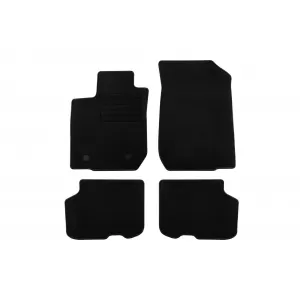 Textile floor mats by Rigum suitable for Dacia Logan 2012-2019, set of 4 pieces, black