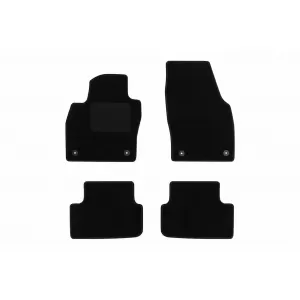 Textile floor mats by Rigum suitable for Volkswagen T-Cross after 2019, set of 4 pieces, black