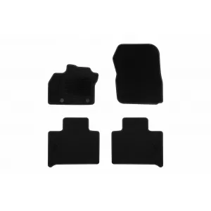 Textile floor mats by Rigum suitable for Renault Zoe 2013-2021, set of 4 pieces, black