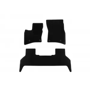 Textile floor mats by Rigum suitable for Land Rover Defender 110 after 2020, set of 3 pieces, black
