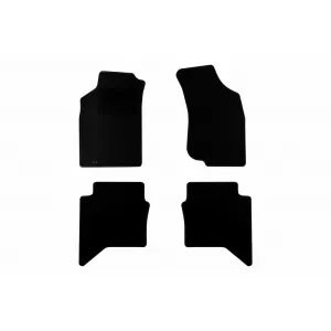 Mochete textile de la Rigum potrivite pentru Toyota Hilux 2005-2016 cu cabină dublă, set de 4 bucăți, negru
