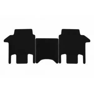 Mochete textile de la Rigum potrivite pentru Volkswagen T7 Multivan după 2022, pentru a doua rangă cu șine deschise, set de 2 bucăți, negru
