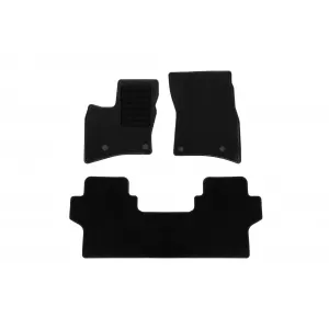 Textile floor mats by Rigum suitable for Land Rover Defender 90 after 2020, set of 3 pieces, black