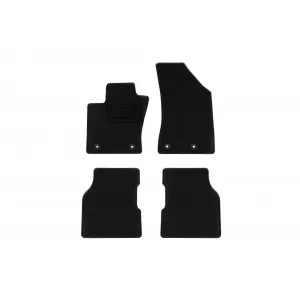 Textile floor mats by Rigum suitable for Jeep Compass 4Xe after 2017, set of 4 pieces, black