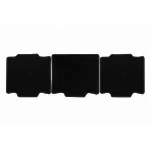 Mochete textile de la Rigum potrivite pentru Volkswagen T7 Multivan după 2022, pentru a treia rând cu șine închise, set de 2 bucăți, negru
