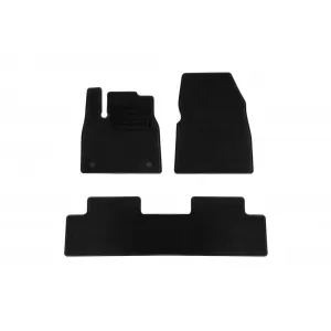 Textile floor mats by Rigum suitable for Renault Megane E-Tech after 2022, set of 3 pieces, black