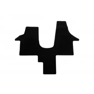 Covor textil de la Rigum potrivit pentru Volkswagen T5 2m Transporter, Caravelle, T6 Transporter, Caravelle 2003-2019, 1 bucată, negru
