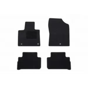 Textile floor mats by Rigum suitable for Hyundai Santa Fe after 2021, set of 4 pieces, black