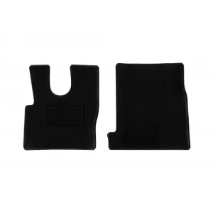 Textile floor mats by Rigum suitable for Daf XF Euro 6 after 2013, set of 2 pieces, black