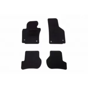 Textile floor mats by Rigum suitable for Seat Leon 2009-2013, set of 4 pieces, black