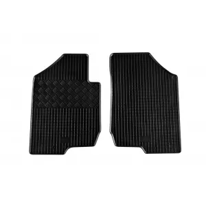 Specific rubber mats suitable for Kia Carens II after 2007, 4-piece set, black color-image-6248644