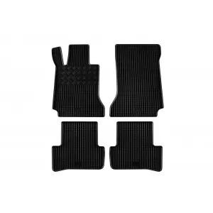 Specific rubber mats suitable for Mercedes C class W204, S204 2007-2014, 4-piece set, black color-image-6248737