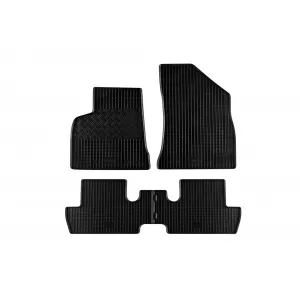 Specific rubber mats suitable for Peugeot 3008 after 2009, 4-piece set, black color-image-6248872