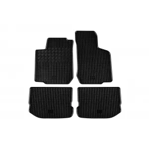 Mats din cauciuc specifice, potrivite pentru Volkswagen Golf 4, Bora 1998-2003, Beetle 1998-2011, Skoda Octavia 1997-2004, Seat Toledo, Leon 1999-2006, set de 4 piese, culoare neagră