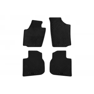 Mochete din cauciuc specifice, potrivite pentru Skoda Rapid după 2012 Design, set de 4 piese, culoare neagră