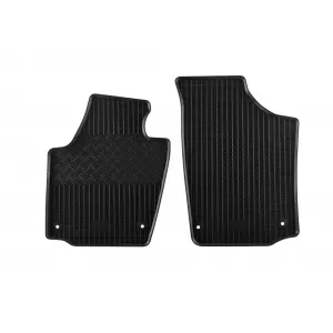 Specific rubber mats suitable for Seat Toledo, Skoda Rapid after 2012, 4-piece set, black color-image-6249038