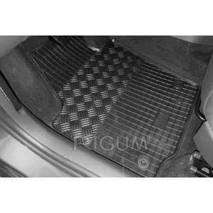 Specific rubber mats suitable for Seat Toledo, Skoda Rapid after 2012, 4-piece set, black color-image-6249040