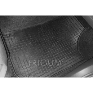 Specific rubber mats suitable for Seat Toledo, Skoda Rapid after 2012, 4-piece set, black color-image-6249041