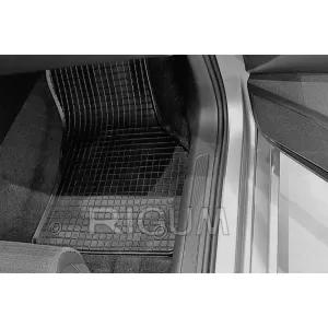 Specific rubber mats suitable for Volkswagen Passat B8 2014-2019, after 2019, 4-piece set, black color-image-6249263