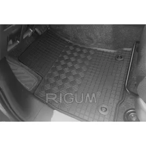 Specific rubber mats suitable for Toyota Hilux after 2016 with double cab, 4-piece set, black color-image-6249513